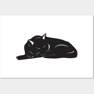 Sleeping cat Posters and Art